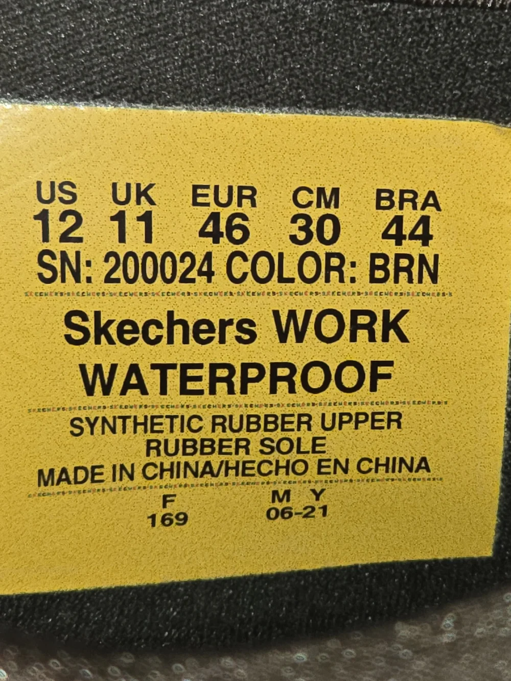 Skechers Work Waterproof Chelsea Rain Boots Brown Rubber Men's Size 12